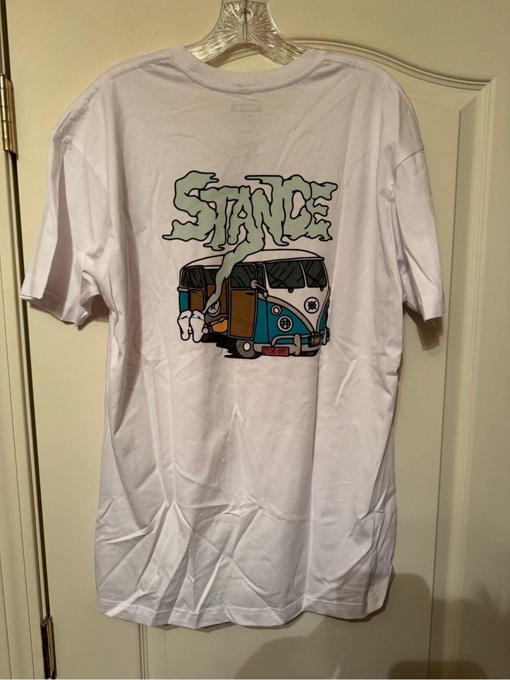 Authentic Stance The Crew White Tee VW Van Graphic T-Shirt Brand New Size Large